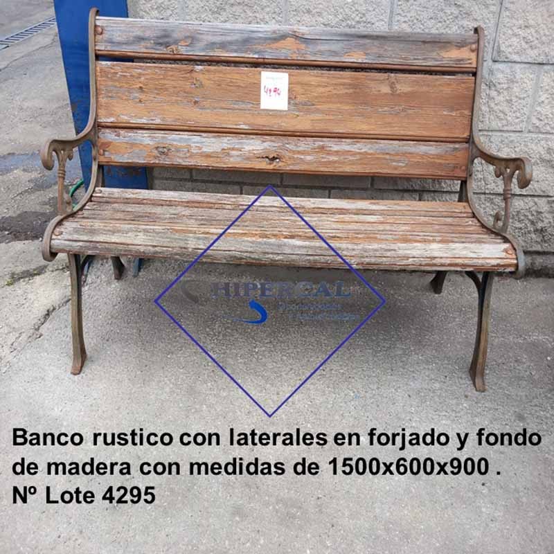 BANCO RUSTICO PARA JARDIN