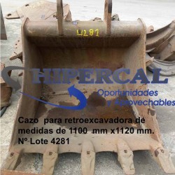 CAZO  PARA RETROEXCAVADORA DE MEDIDAS DE 1100  MM X1120 MM