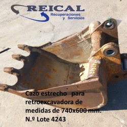 CAZO ESTRECHO   PARA  RETROEXCAVADORA DE MEDIDAS DE 740X600   MM