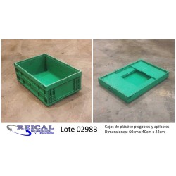 Cajas Plegables y Apilables de medidas:(Verdes) 60cm x 40cm x 22cm