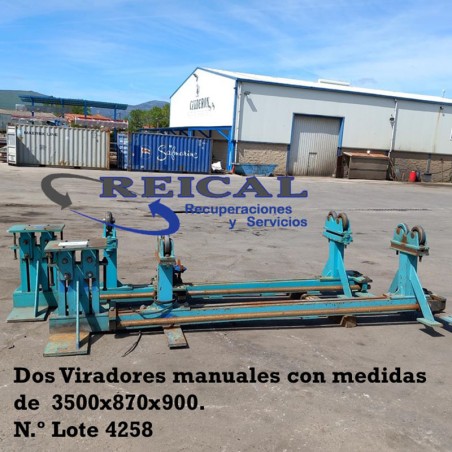 DOS VIRADORES MANUALES CON MEDIDAS DE  3500X870X900