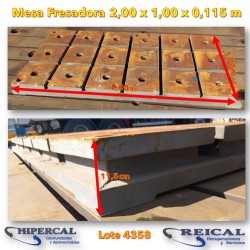 MESA FRESADORA 2000x1000x115mm