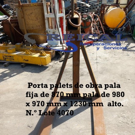 PINZA  PORTA PALET DE OBRA ja  de800 mm pala de 940 mm x 950  mm alto  