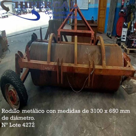 RODILLO METALICO con medidas de 3100x rulo de 650 mm de diametro.