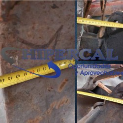 TRES PALAS  METALICAS PARA  PULPO CON MEDIDAS DE 900X440 MM