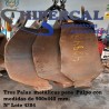 TRES PALAS  METALICAS PARA  PULPO CON MEDIDAS DE 900X440 MM