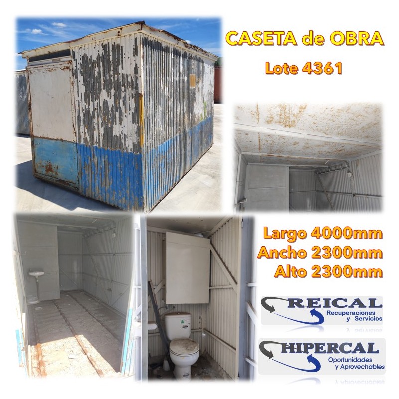 CASETA DE OBRA 4000x2300x2300mm