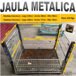 JAULA METALICA 120x88x98cm...