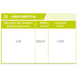 HERCULES Malla PLUS ALTURA 1,50m. 2,50m. Largo Verde