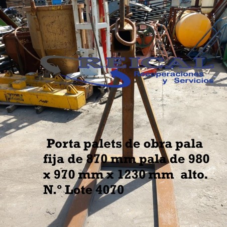 Porta palet de obra pala fija  de800 mm pala de 940 mm x 950  mm alto  