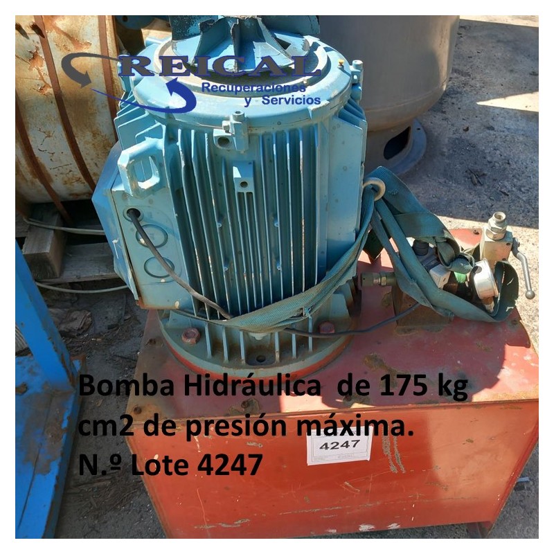 Bomba Hidraulica  de 175 kg cm2 de presion maxima 