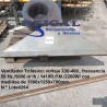 Ventilador Trifásico: voltaje 230-400., frecuencia 50 Hz./5000 m³/h / 1410R.P.M./2200 W/ con medidas de 1000x1250x700mm 